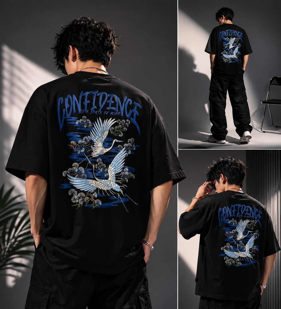 Confidence Crane Oversized T-Shirt