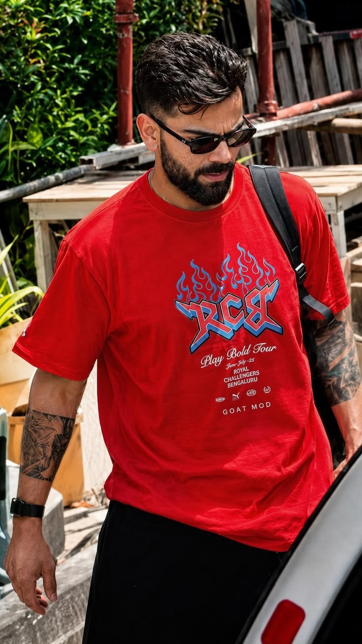 Rcb print in Red