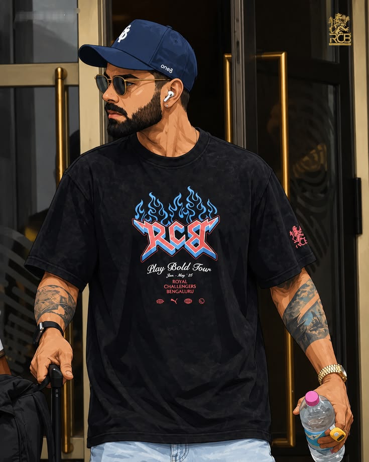 Rcb print in Black